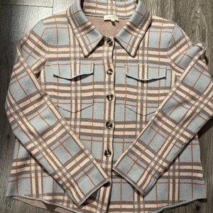 Mystree plaid ,trendy shirt jacket